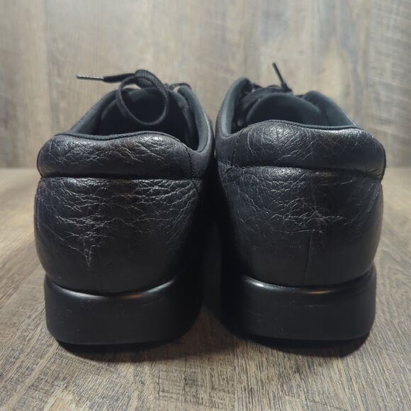 SAS Bout Time Lace Up Loafer Black Leather Mens 14 M Shoes Moc Toe USA Made - Picture 7 of 13